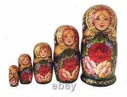 Russian Nesting dolls stacking Emboîtables Matryoshka Painted At Hand By Zenina