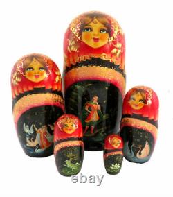 Russian Nesting dolls stacking Flowers Matryoshka Babushka Princess Frog