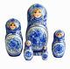 Russian Nesting Dolls Stacking Matryoshka Painted At Hand Artist Voronina 5 Pcs