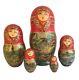 Russian Nesting Dolls Stacking Matryoshka Painted At Hand By One Artist City