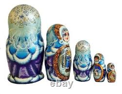 Russian Nesting dolls stacking Small Painted By Prokhorova Fairytale Popular