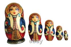 Russian Nesting dolls stacking dolls Matryoshka Painted At Hand By Smirnova