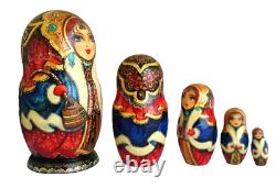 Russian Nesting dolls stacking dolls Matryoshka Painted At Hand By Smirnova