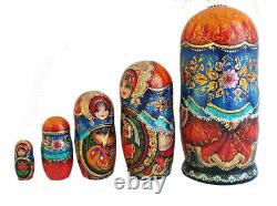 Russian Nesting dolls stacking dolls Matryoshka Painted At Hand By Soboleva