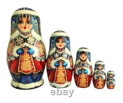 Russian Nesting dolls stacking dolls Matryoshka Painted At Hand By Vasucova Suit