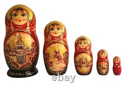 Russian Nesting dolls stacking dolls Small Painted By Brus Saint Petersburg