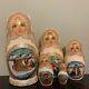 Russian Original Nesting Doll 5 Pieces. 8 L, Sign By Artist