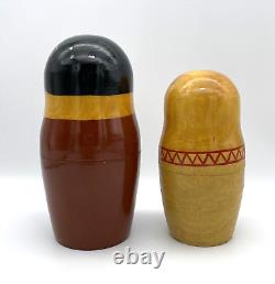 Russian Political Leaders Painted Matryoshka Nesting Wood 10 Doll Set