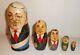 Russian Presidents Nesting Dolls Vintage Rare Set Of 5