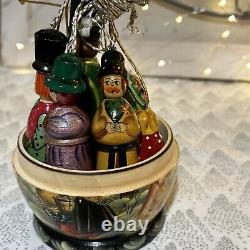 Russian Wood Fairytale Nesting Doll with 8 Christmas Tree Ornaments- Signed