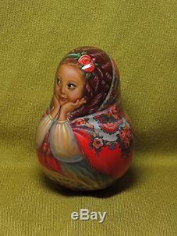 Russian doll MATRYOSHKA Roly Poly ORIGINAL HAND-PAINTED