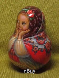 Russian doll MATRYOSHKA Roly Poly ORIGINAL HAND-PAINTED