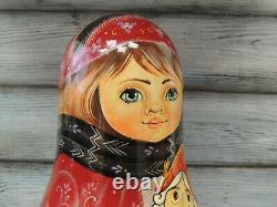 Russian doll MATRYOSHKA Roly Poly The Nutcracker Burgundy