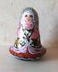 Russian Doll Matryoshka Roly Poly Musical Toy Wooden With Bell In Russian Style