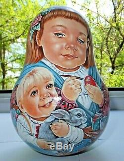Russian matryoshka babushka doll roly-poly beauty girl handmade exclusive