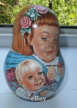 Russian matryoshka babushka doll roly-poly beauty girl handmade exclusive