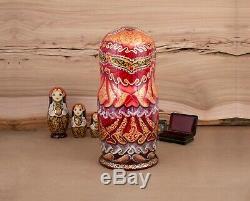 Russian matryoshka doll, Home decor, One of a kind nesting doll, Fairytale art