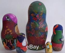 Russian matryoshka doll nesting babushka Baba Yaga handmade exclusive
