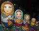 Russian Matryoshka Doll Nesting Babushka Beauty Chickens Handmade Exclusive