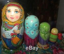 Russian matryoshka doll nesting babushka Beauty handmade exclusive