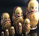 Russian Matryoshka Doll Nesting Babushka Golden Church Domes Handmade Exclusive
