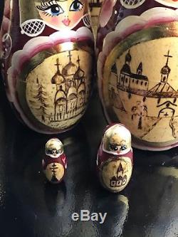 Russian matryoshka doll nesting babushka Golden Church Domes handmade exclusive