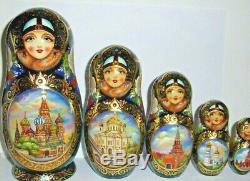 Russian matryoshka doll nesting babushka Moscow Petersburg handmade exclusive
