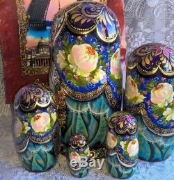 Russian matryoshka doll nesting babushka Saint Petersburg handmade exclusive