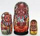 Russian Matryoshka Doll Nesting Babushka Beauty Afrika Handmade Exclusive