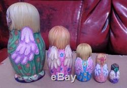 Russian matryoshka doll nesting babushka beauty Angel handmade exclusive