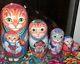 Russian Matryoshka Doll Nesting Babushka Beauty Cats Handmade Exclusive
