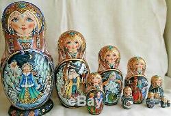 Russian matryoshka doll nesting babushka beauty Christmas handmade exclusive