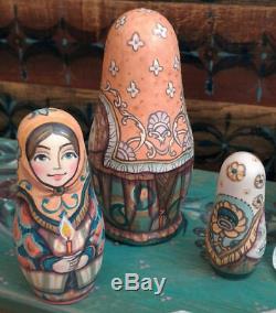 Russian matryoshka doll nesting babushka beauty Easter handmade exclusive