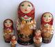 Russian Matryoshka Doll Nesting Babushka Beauty Khokhloma Handmade Exclusive