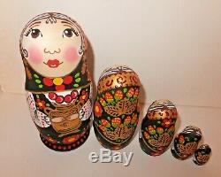 Russian matryoshka doll nesting babushka beauty Khokhloma handmade exclusive