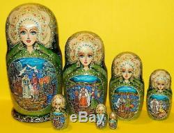 Russian matryoshka doll nesting babushka beauty Tales handmade