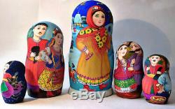 Russian matryoshka doll nesting babushka beauty Tales handmade exclusive