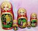 Russian Matryoshka Doll Nesting Babushka Beauty Tales Red Handmade