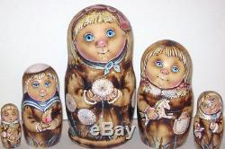 Russian matryoshka doll nesting babushka beauty angel handmade exclusive