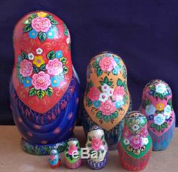Russian matryoshka doll nesting babushka beauty animals handmade exclusive
