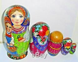 Russian matryoshka doll nesting babushka beauty apple summer handmade exclusive