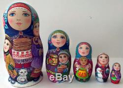 Russian matryoshka doll nesting babushka beauty carnival handmade exclusive