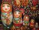 Russian Matryoshka Doll Nesting Babushka Beauty Chickens Handmade Exclusive