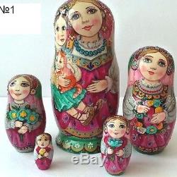 Russian matryoshka doll nesting babushka beauty chickens handmade exclusive