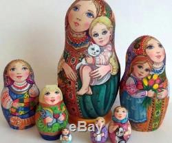 Russian matryoshka doll nesting babushka beauty children handmade exclusive