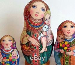 Russian matryoshka doll nesting babushka beauty children handmade exclusive