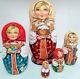 Russian Matryoshka Doll Nesting Babushka Beauty Girl Easter Handmade Exclusive