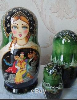 Russian matryoshka doll nesting babushka beauty girl Tales handmade exclusive
