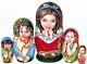 Russian Matryoshka Doll Nesting Babushka Beauty Girl Apple Handmade Exclusive