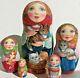 Russian Matryoshka Doll Nesting Babushka Beauty Girl Cats Handmade Exclusive